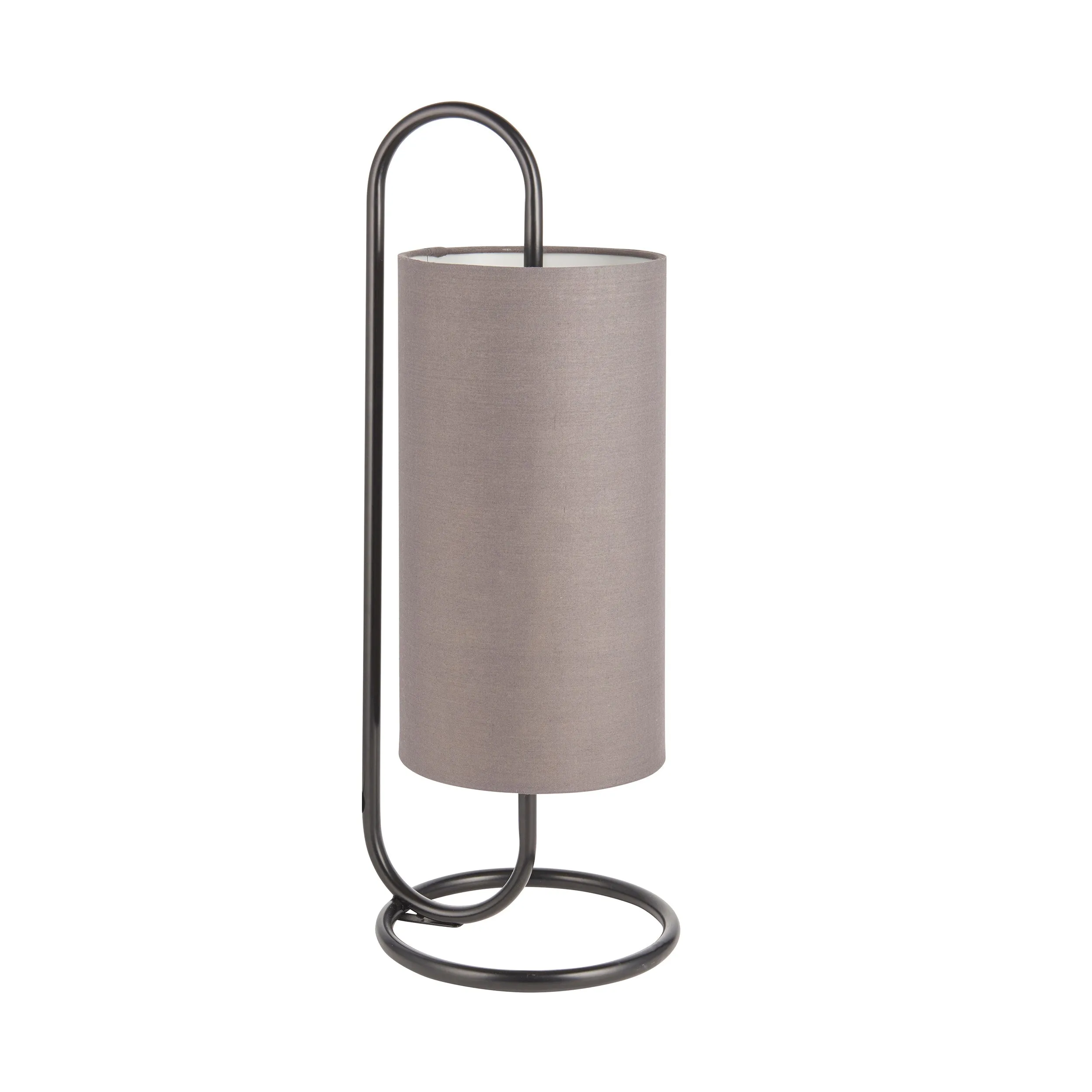 Amos Baluster Table Lamp Matt Black & Grey