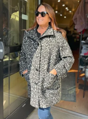 Animal Plaid Jacket [C6104-Charcoal]