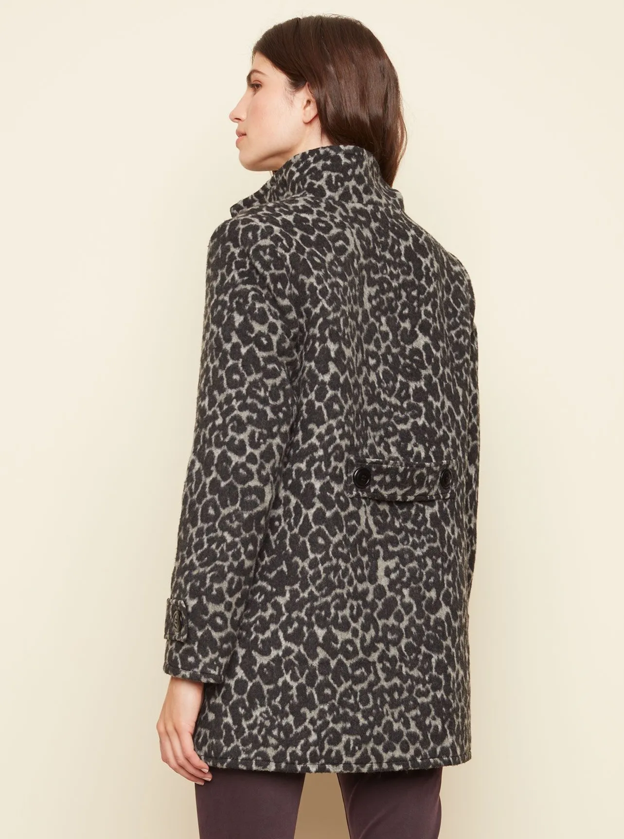 Animal Plaid Jacket [C6104-Charcoal]
