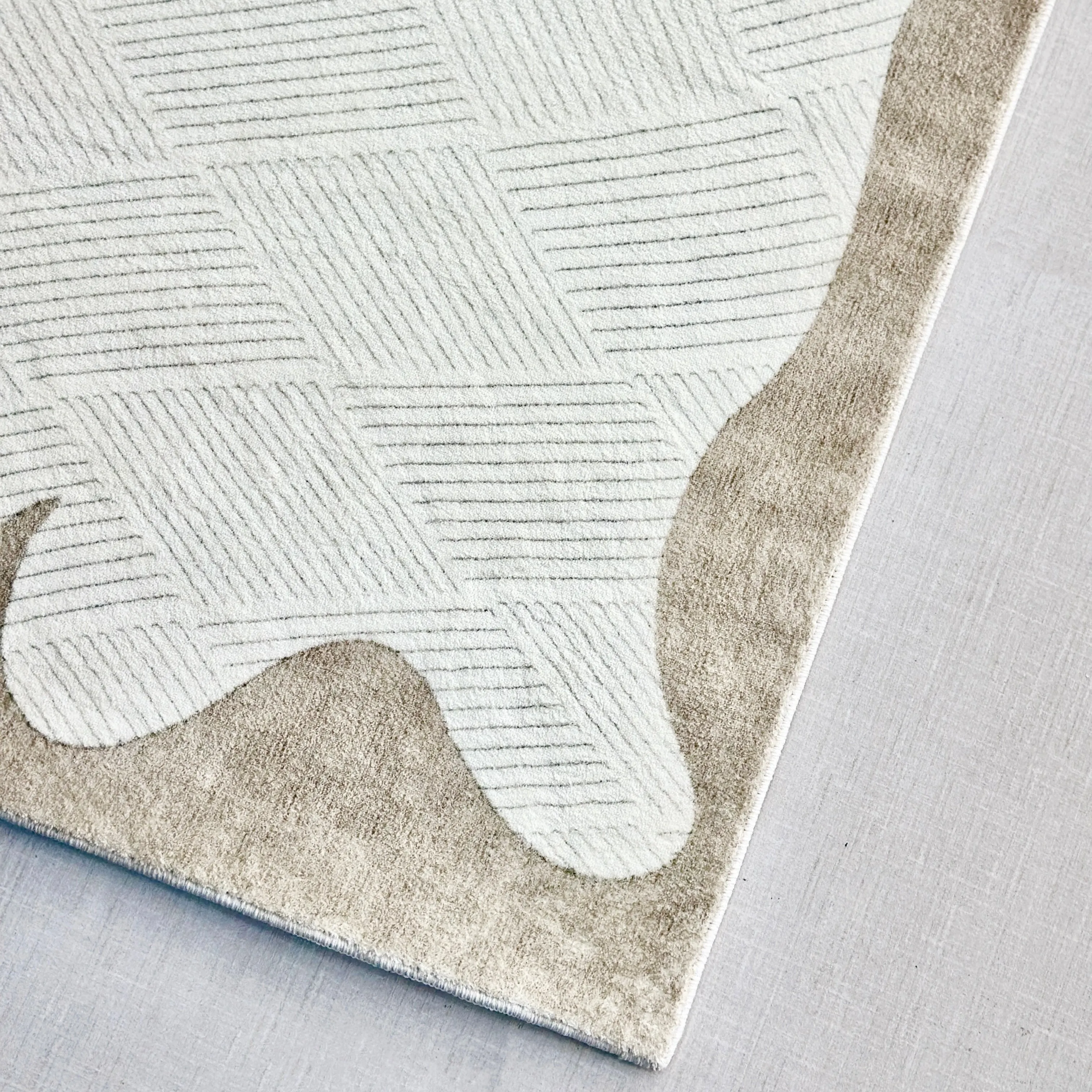 Asymmetric Sand Edge Performance Rug 5 x 8'