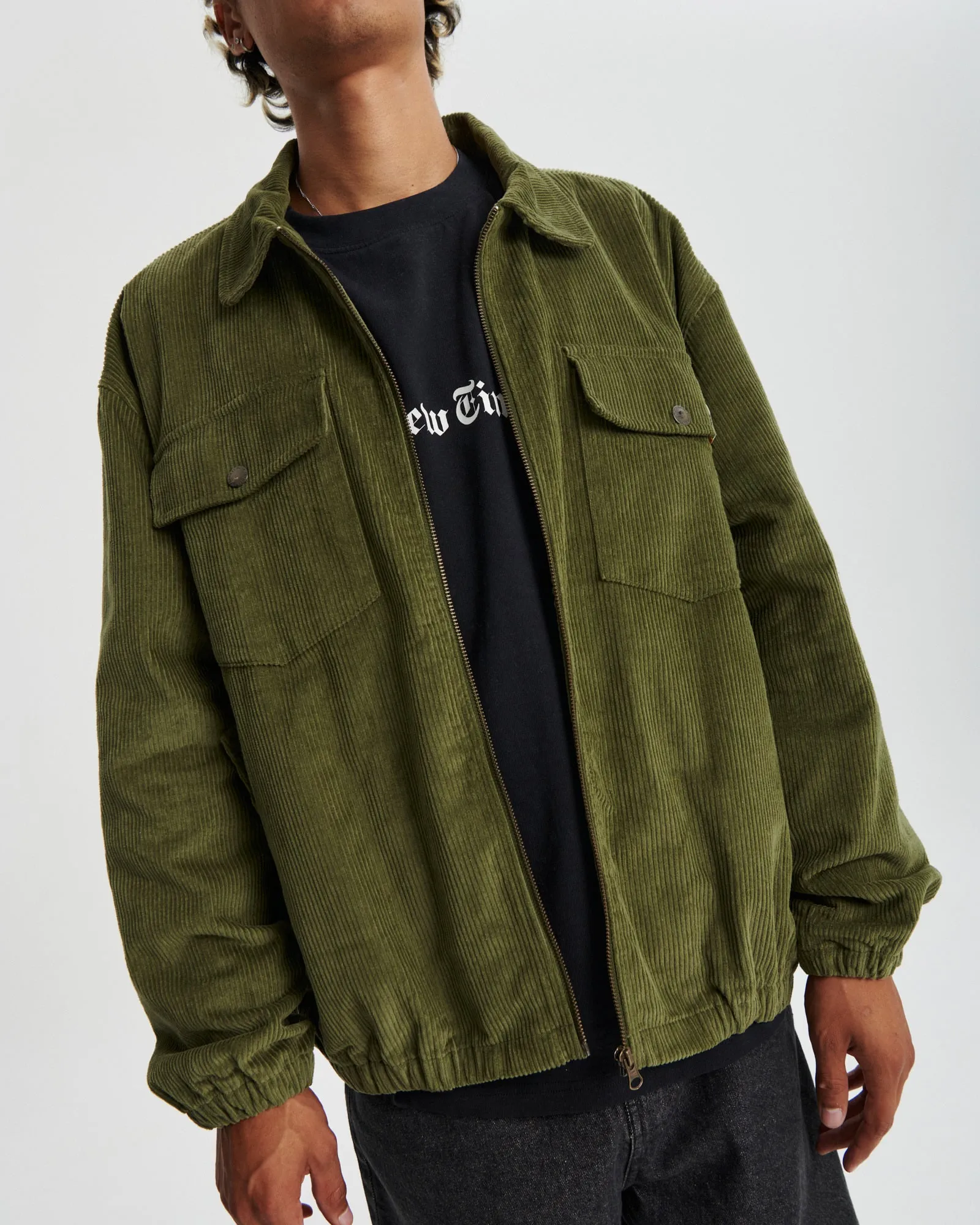 Blackbird Cord Jacket - Olive