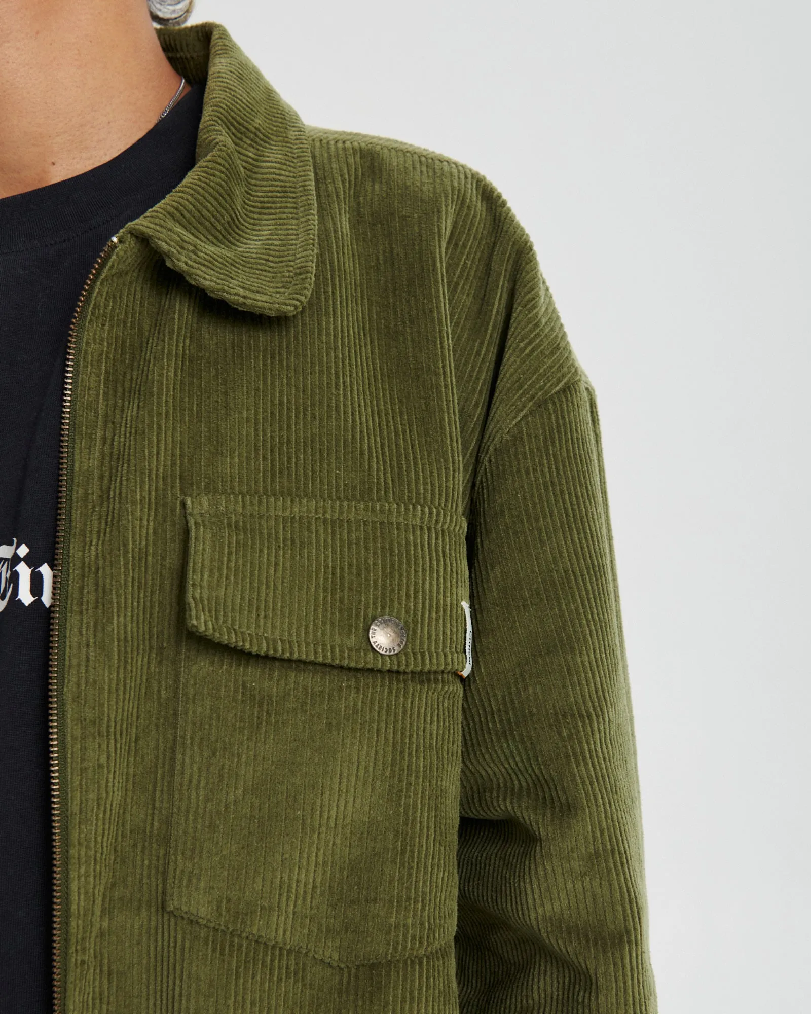 Blackbird Cord Jacket - Olive