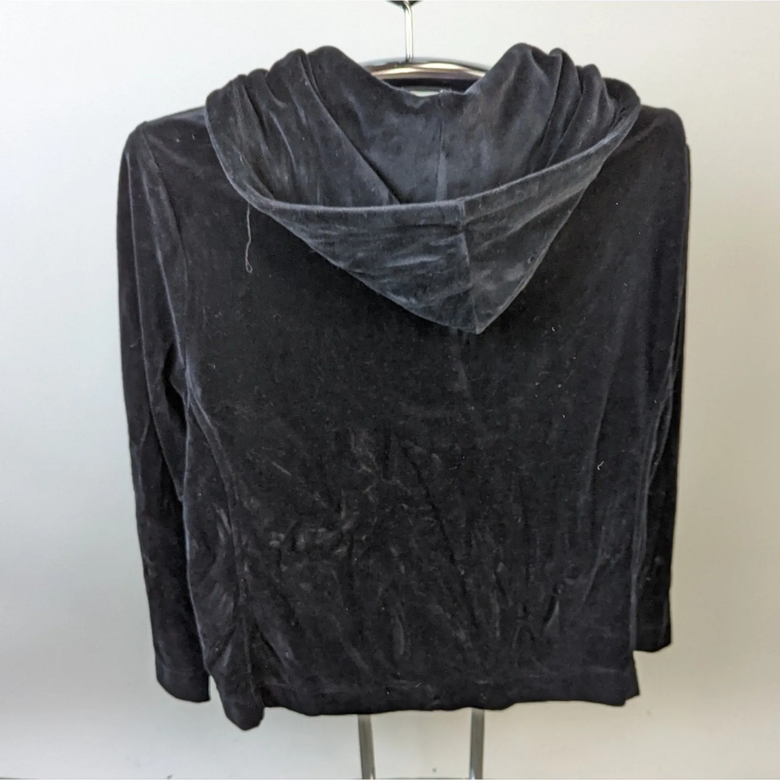 Bobbie Brooks Velvet Hooded Zip Up Jacket - Large