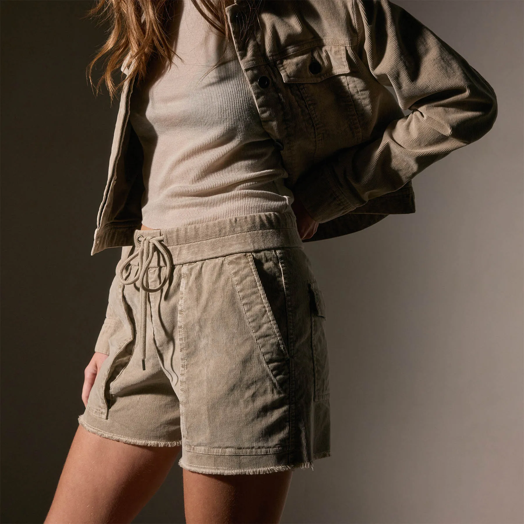 Corduroy Utility Short - Overcast Pigment