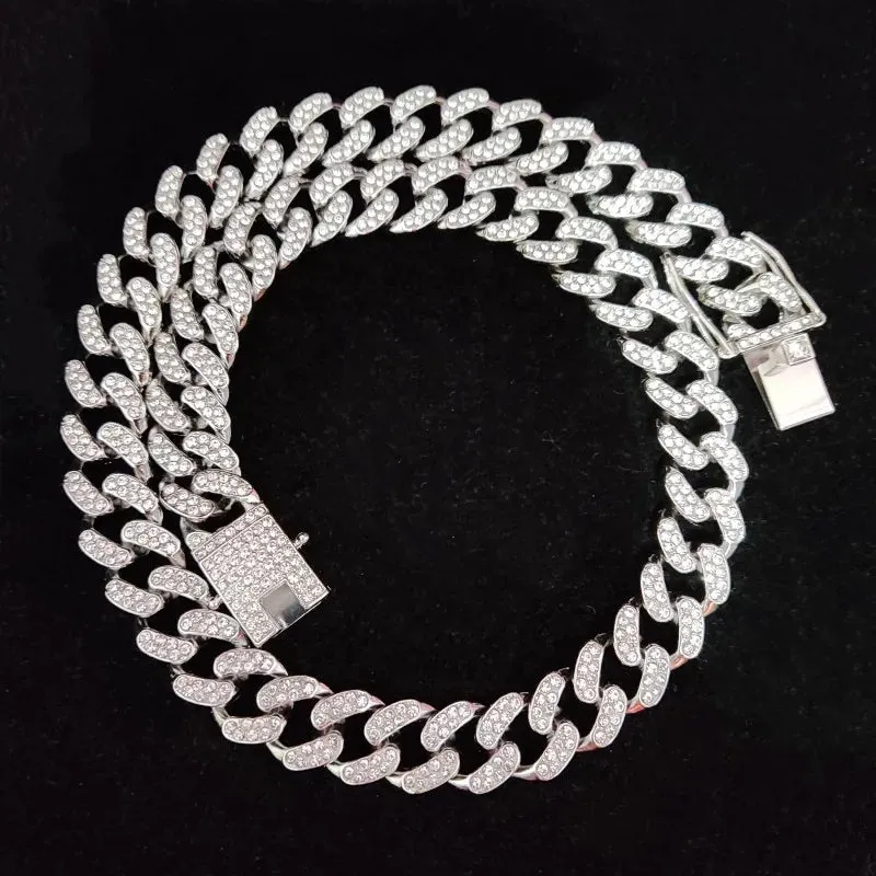 Cuban 13mm Hip Hop Iced Out Diamond Chain