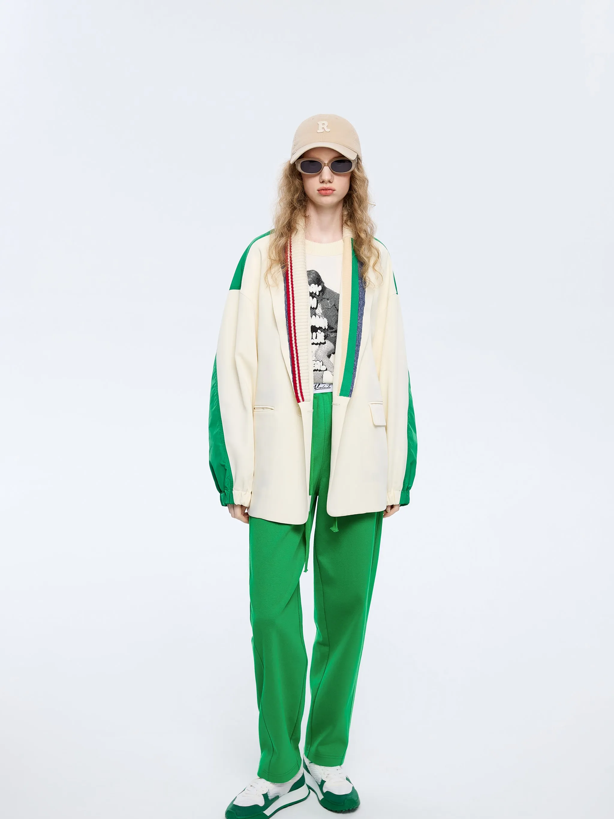 Evelyn Colorblock Track Blazer
