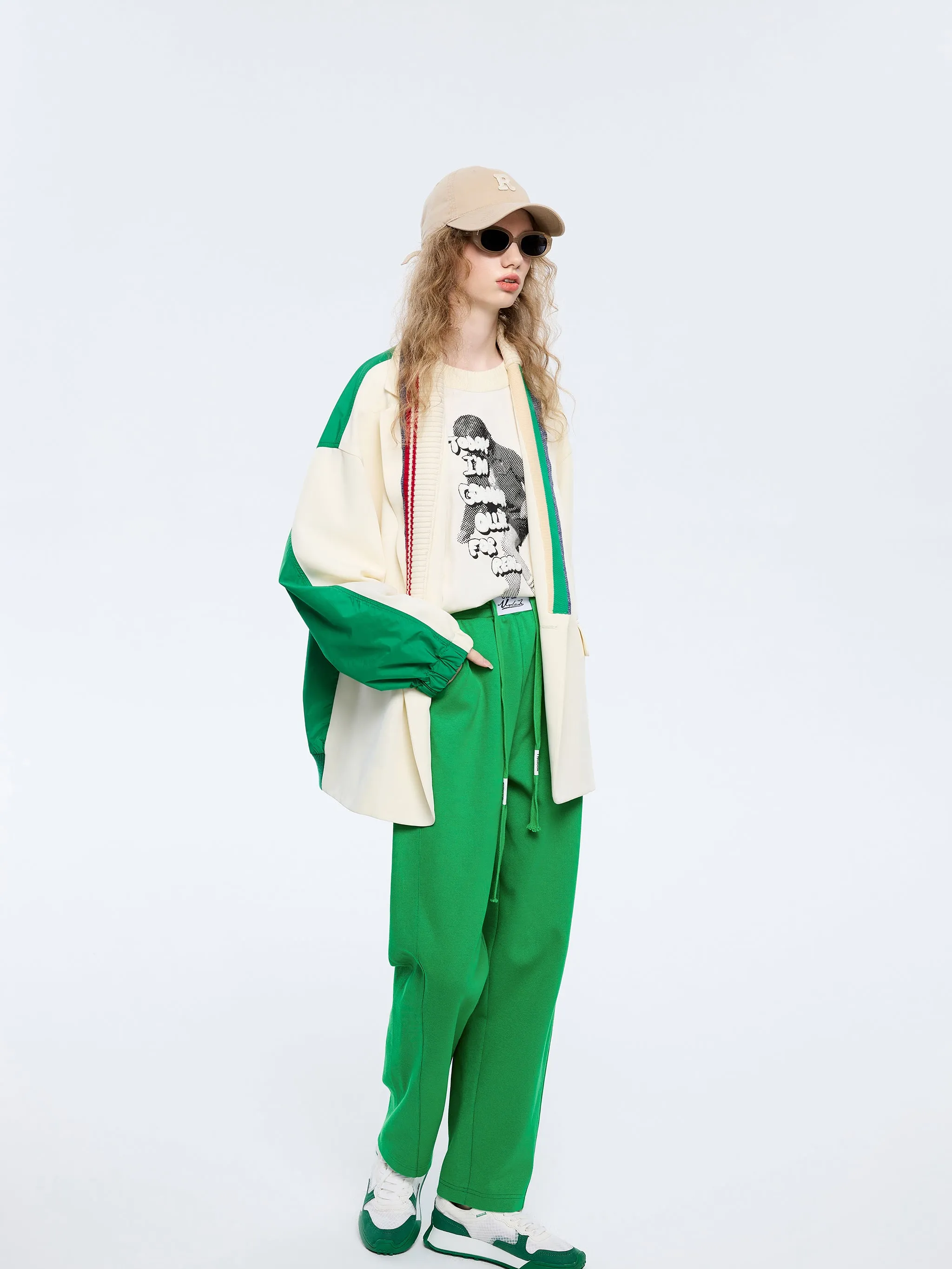 Evelyn Colorblock Track Blazer