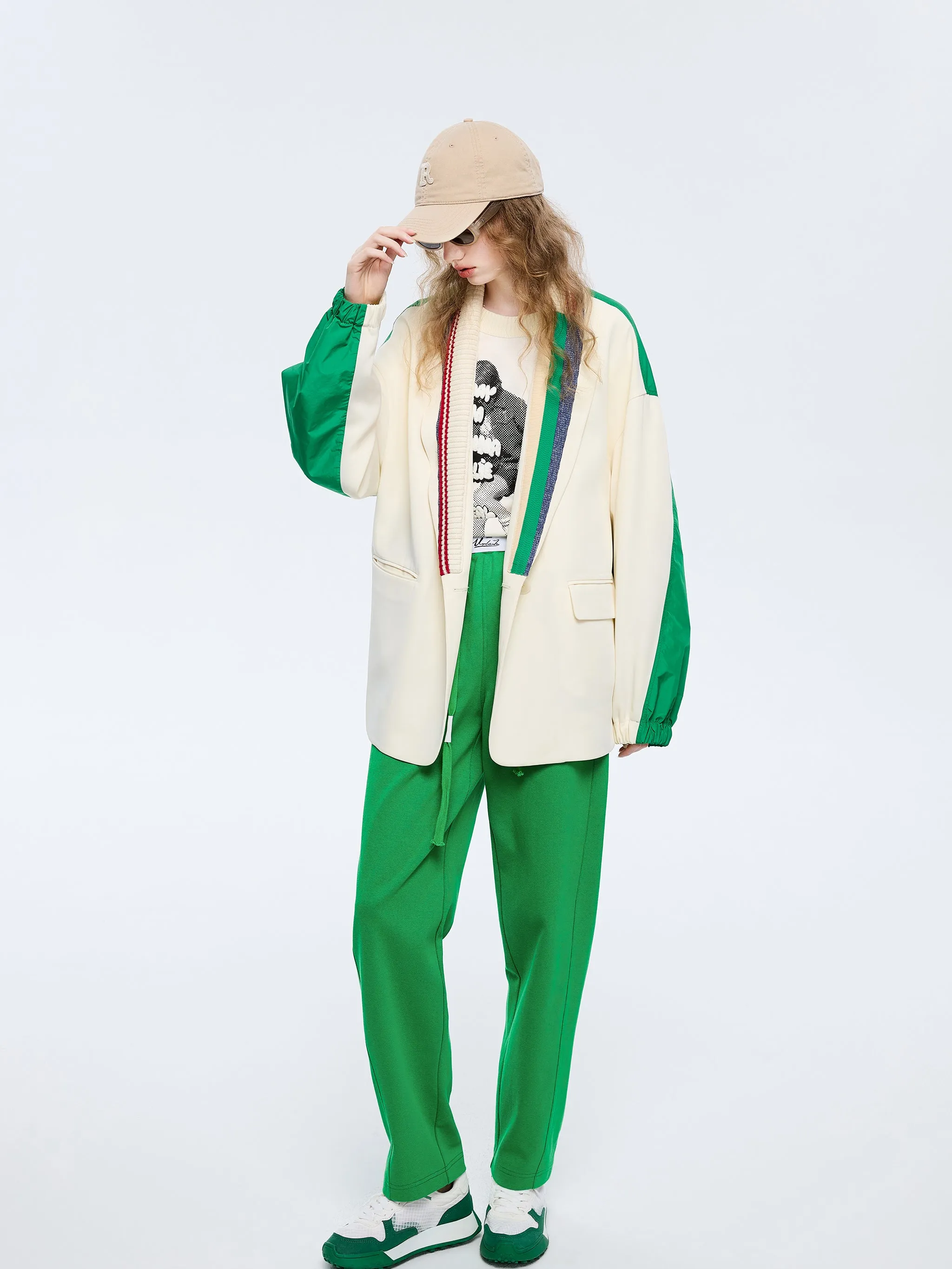 Evelyn Colorblock Track Blazer