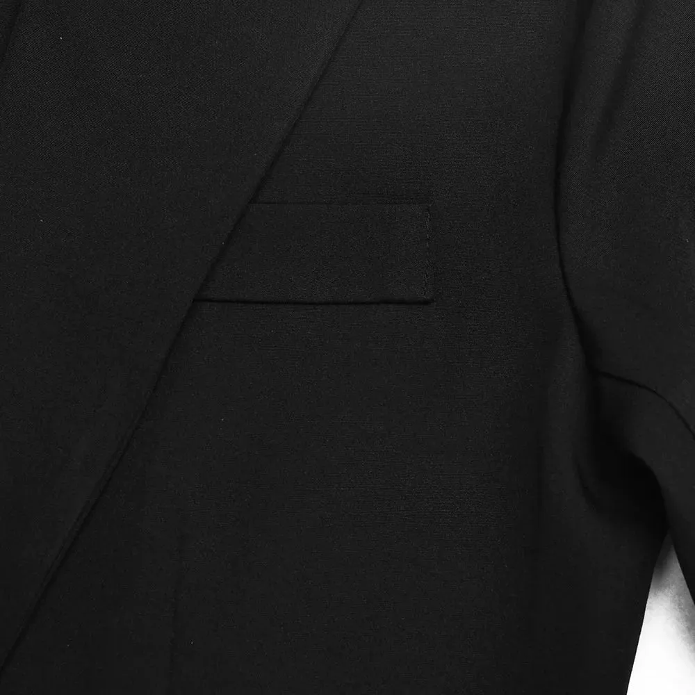 Flytonn 2022 Autumn Solid Long-sleeved Suit Jacket Lapel Sexy Straps Waist Cardigan Street Temperament Banquet Slim Women Top
