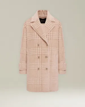 GLEN PLAID ALPACA AND WOOL PEA COAT