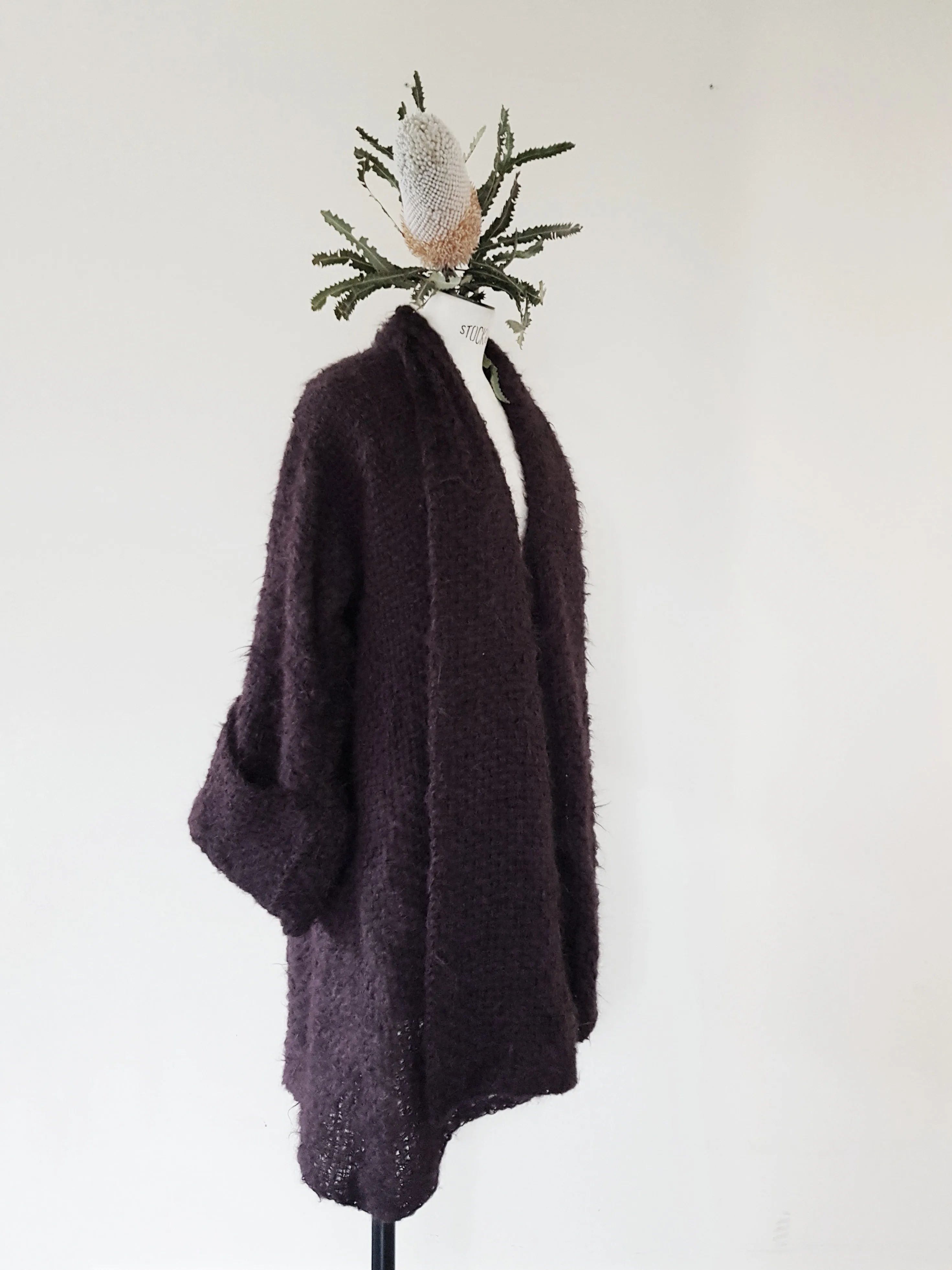 Hand Loom swing coat - alpaca