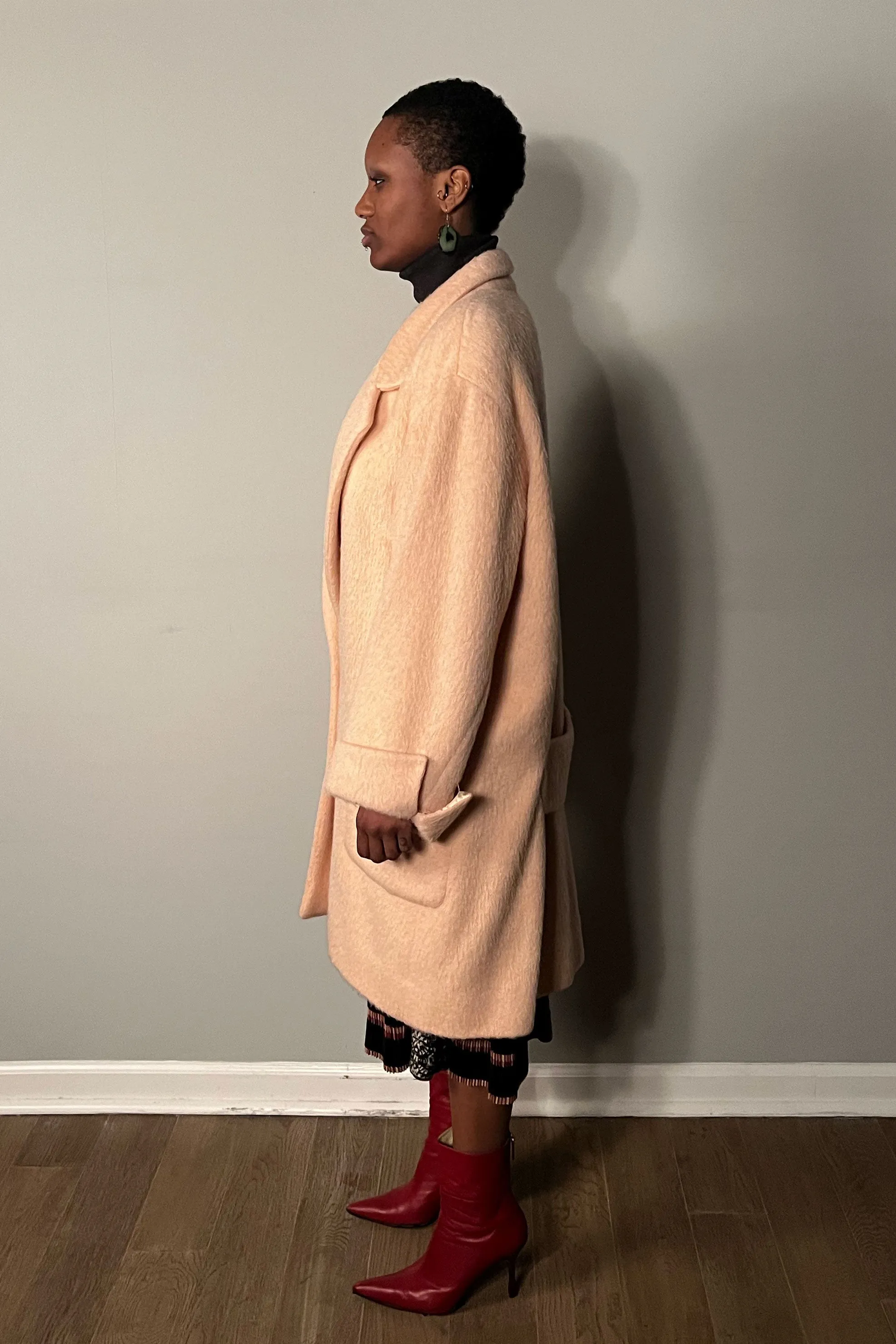 J. Tiktiner Pale Pink Mohair Jacket