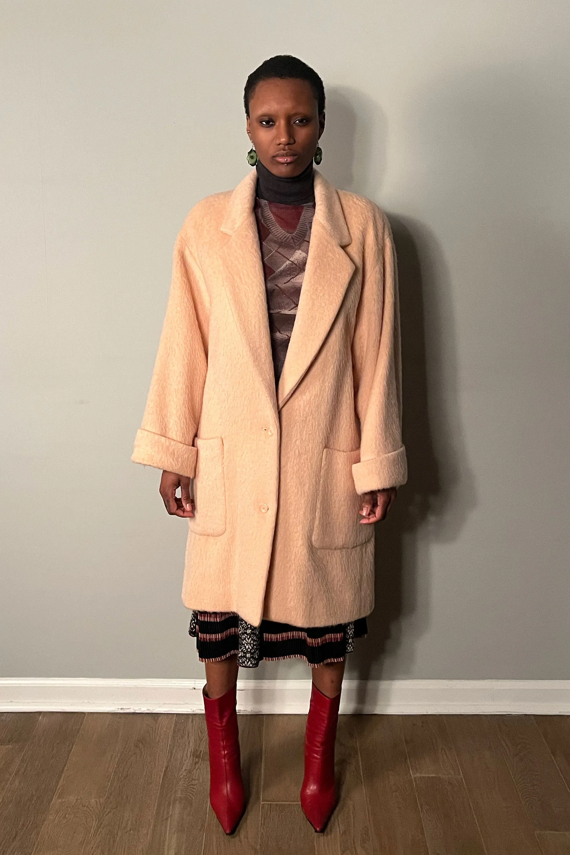 J. Tiktiner Pale Pink Mohair Jacket
