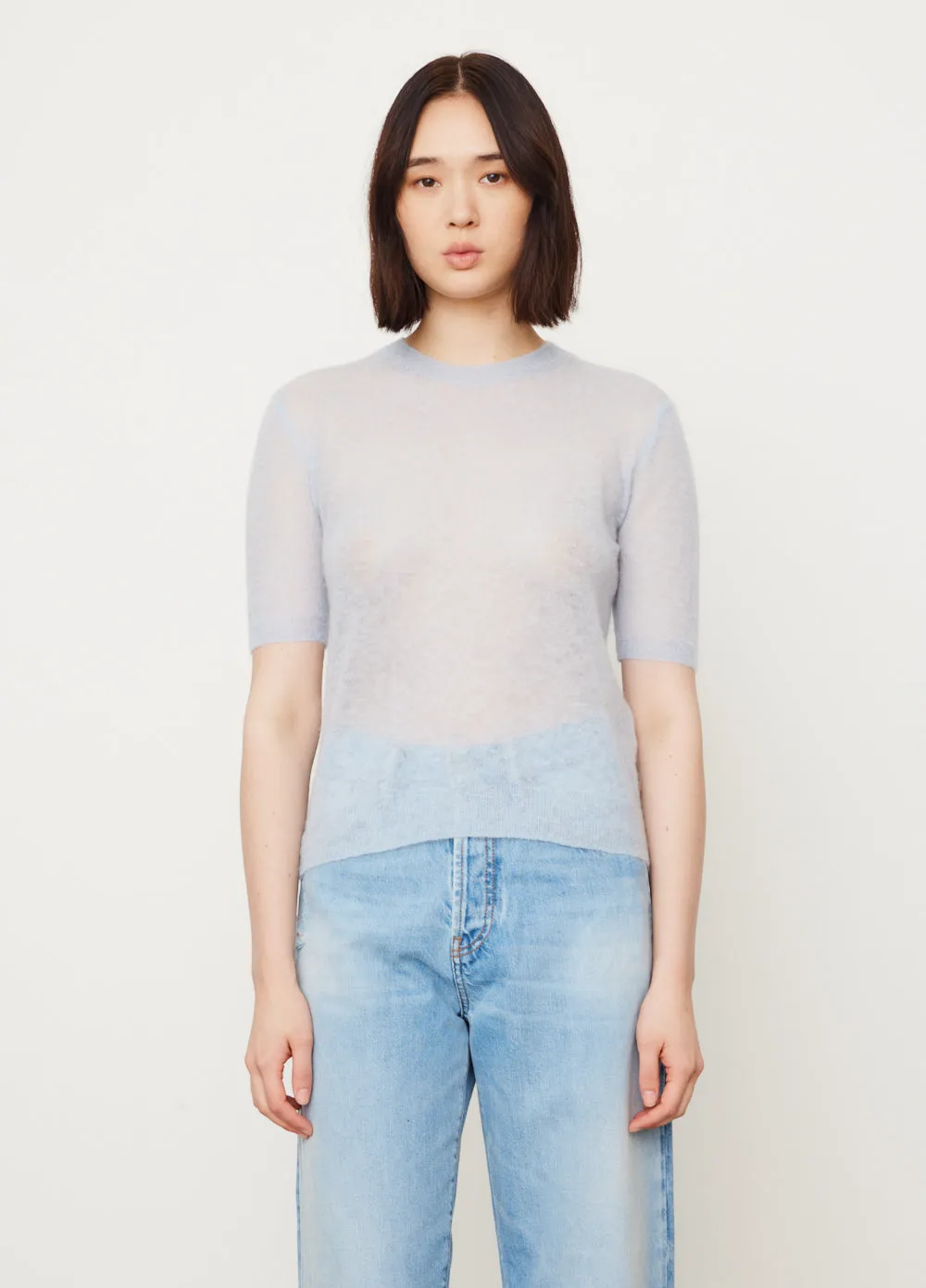 Kid Mohair Knit T-Shirt