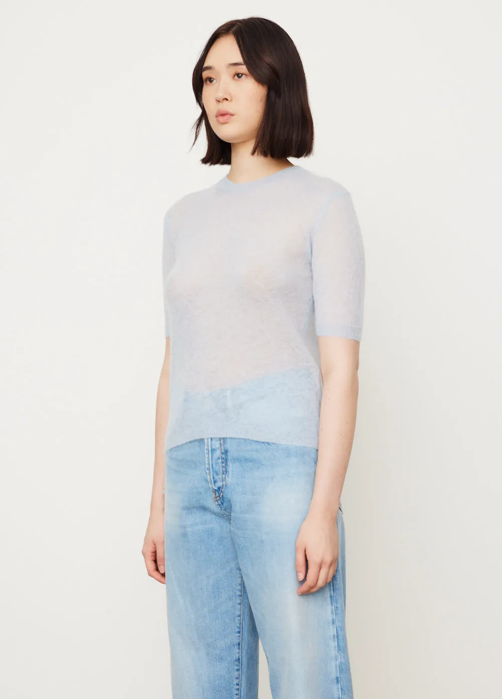 Kid Mohair Knit T-Shirt