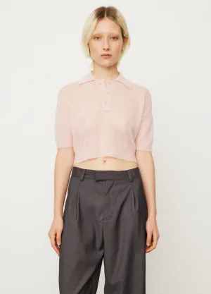 Kid Mohair Sheer Knit Polo