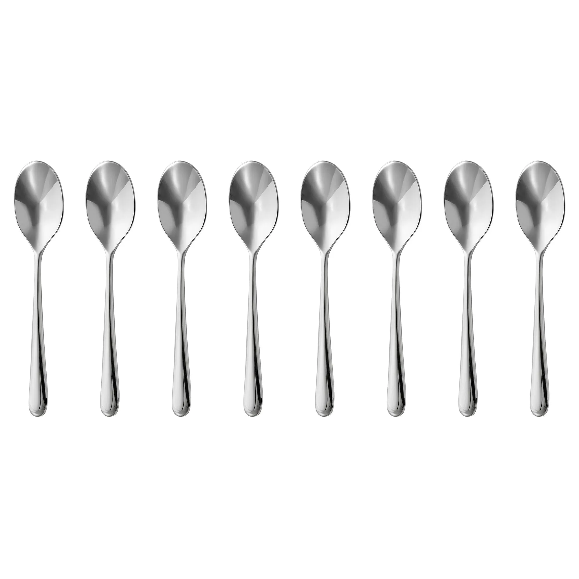 Kingham Bright Coffee / Espresso Spoon, Set of 8
