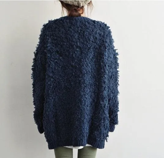 Korean Style Women's Circle Knitted Sweater Coat