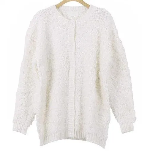 Korean Style Women's Circle Knitted Sweater Coat
