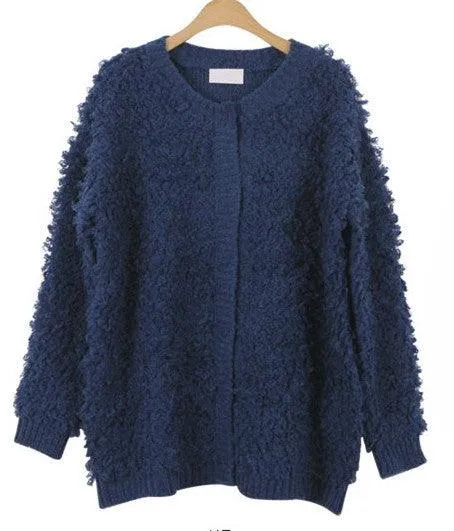 Korean Style Women's Circle Knitted Sweater Coat
