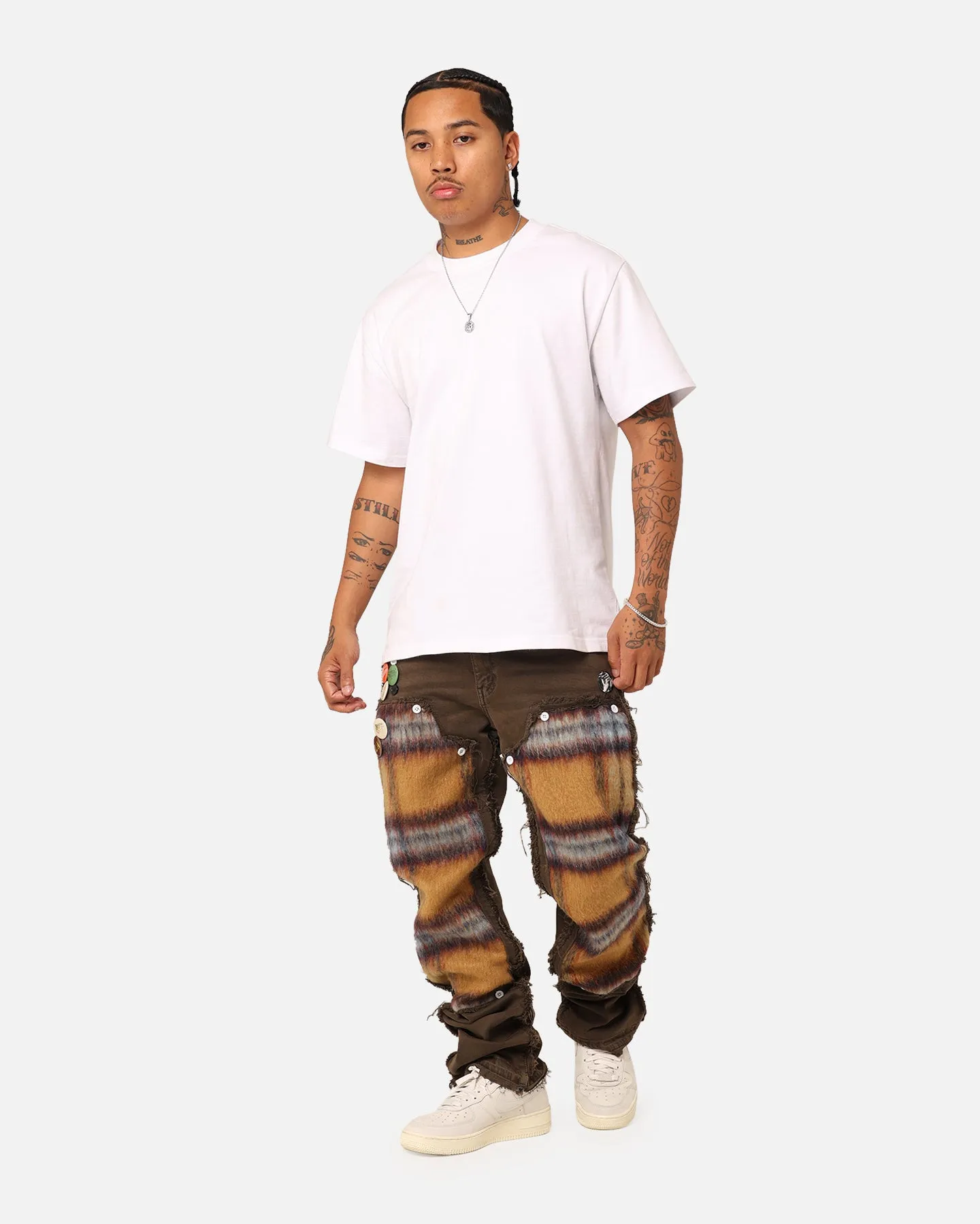Lifted Anchors "Varial" Mohair Carpenter Denim Jeans Brown/Mohair