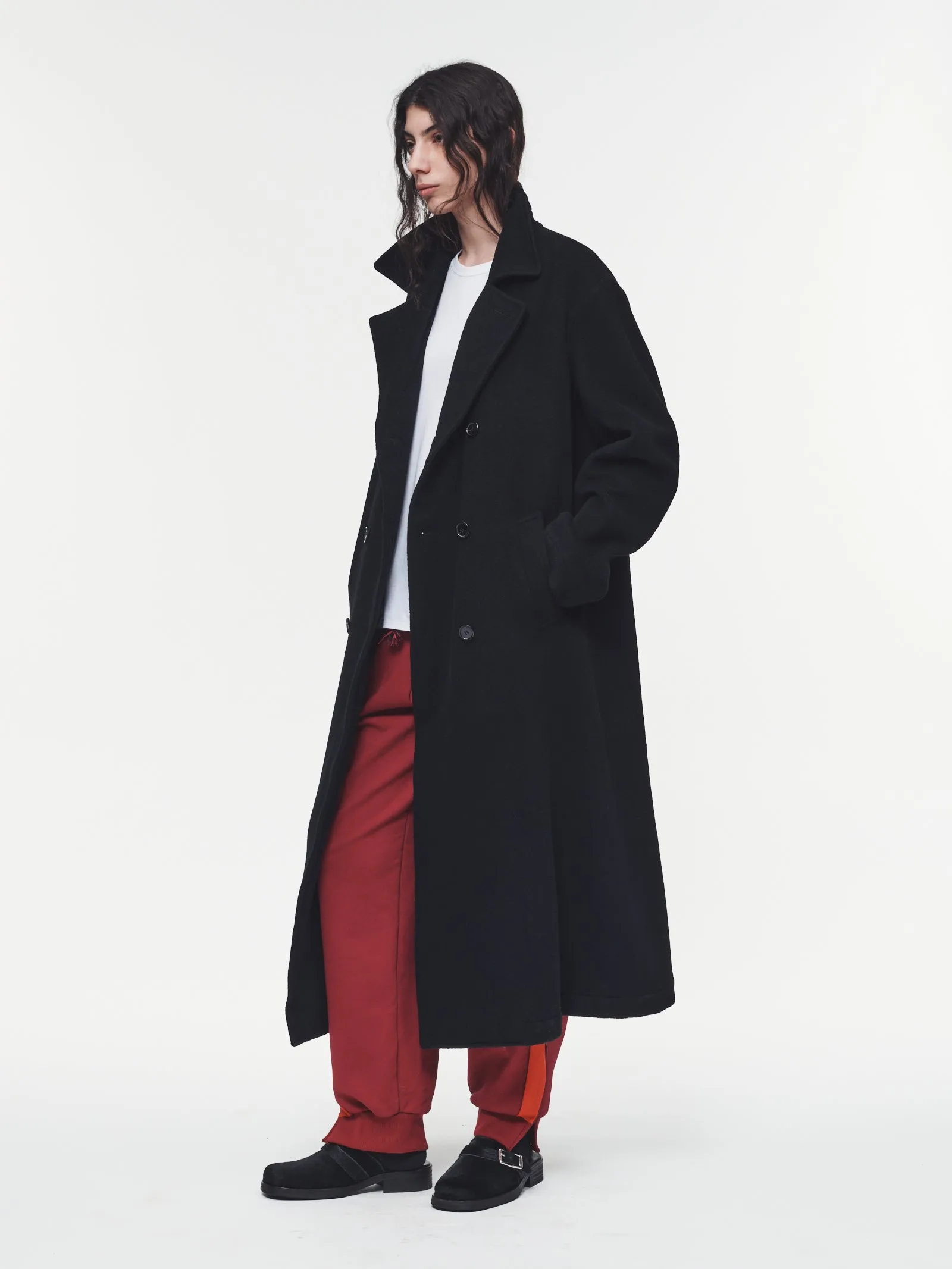 Long DB Overcoat in Black