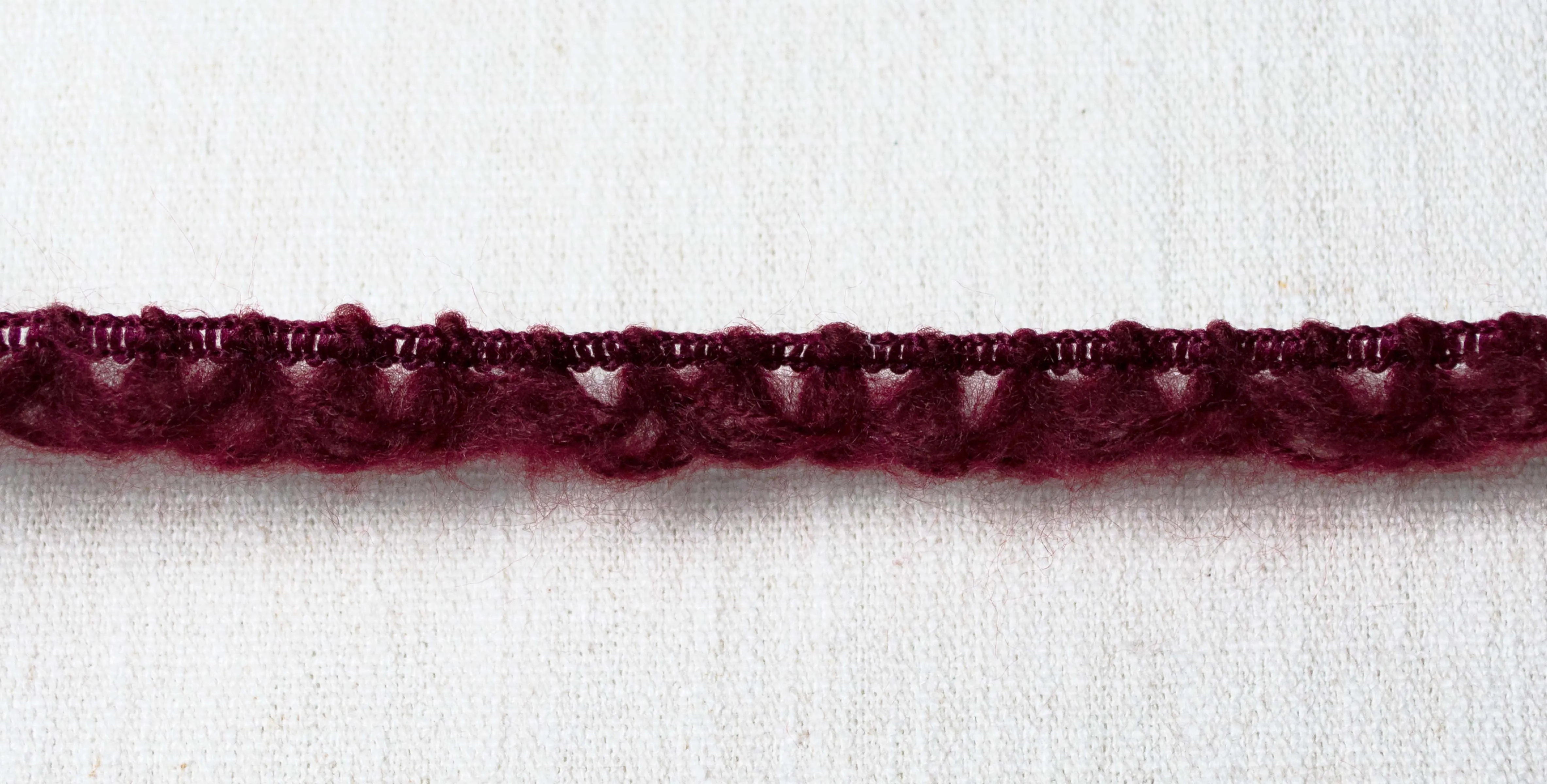 Mohair Warm & Fuzzy Trim in Sangria