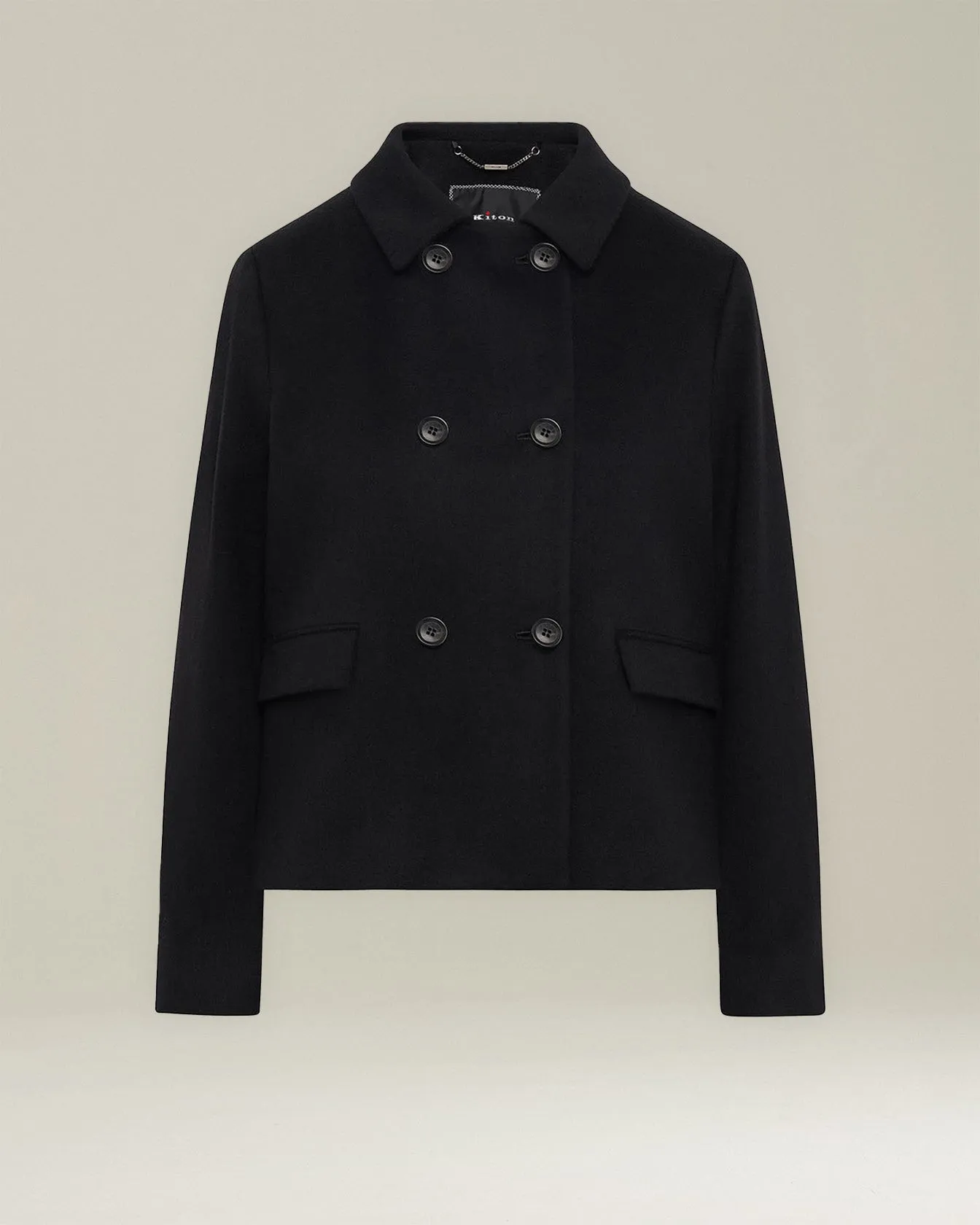 MONOCHROME CASHMERE PEA COAT