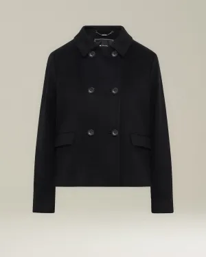 MONOCHROME CASHMERE PEA COAT