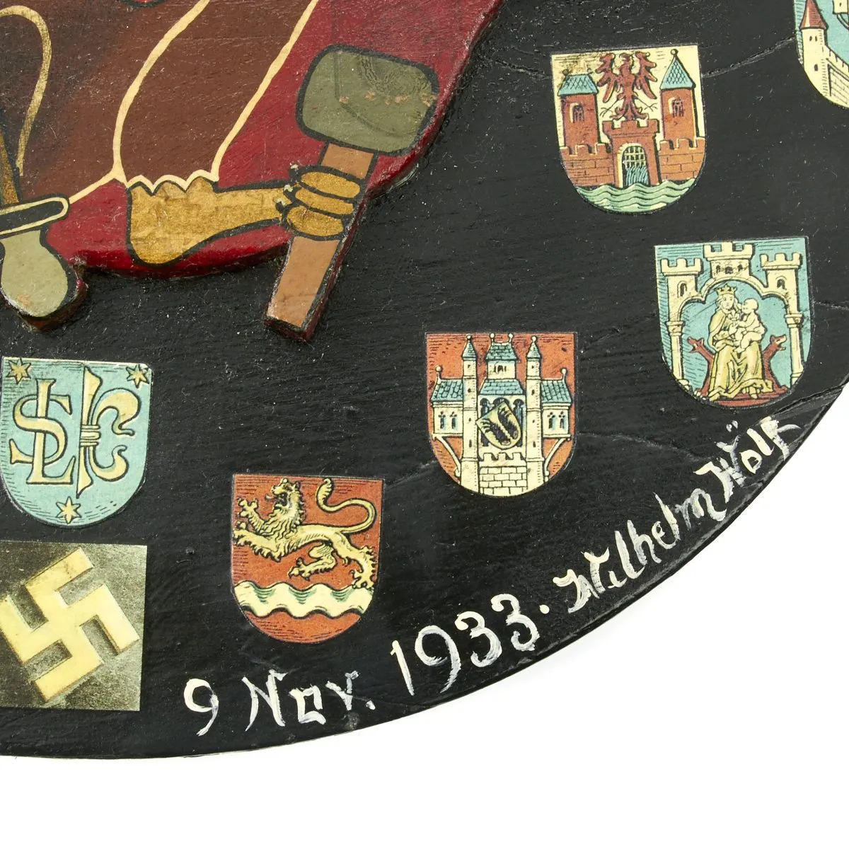 Original German WWII Beer Hall Putsch 10 Year Anniversary Memorial Plaque
