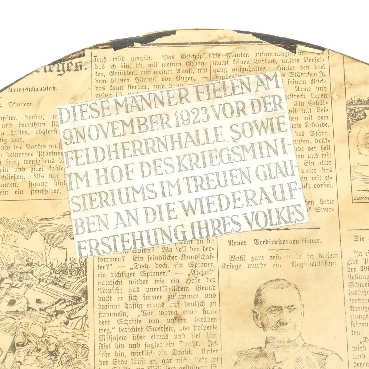 Original German WWII Beer Hall Putsch 10 Year Anniversary Memorial Plaque