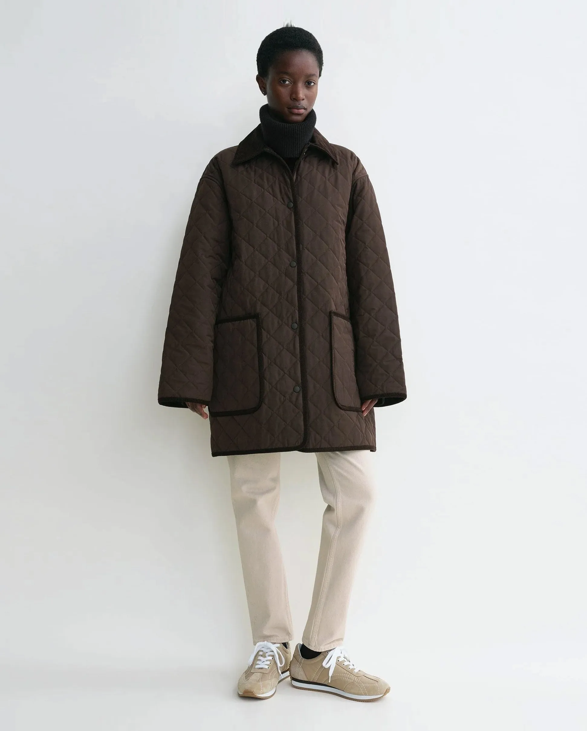 QUILTED BARN JACKET / ESPRESSO