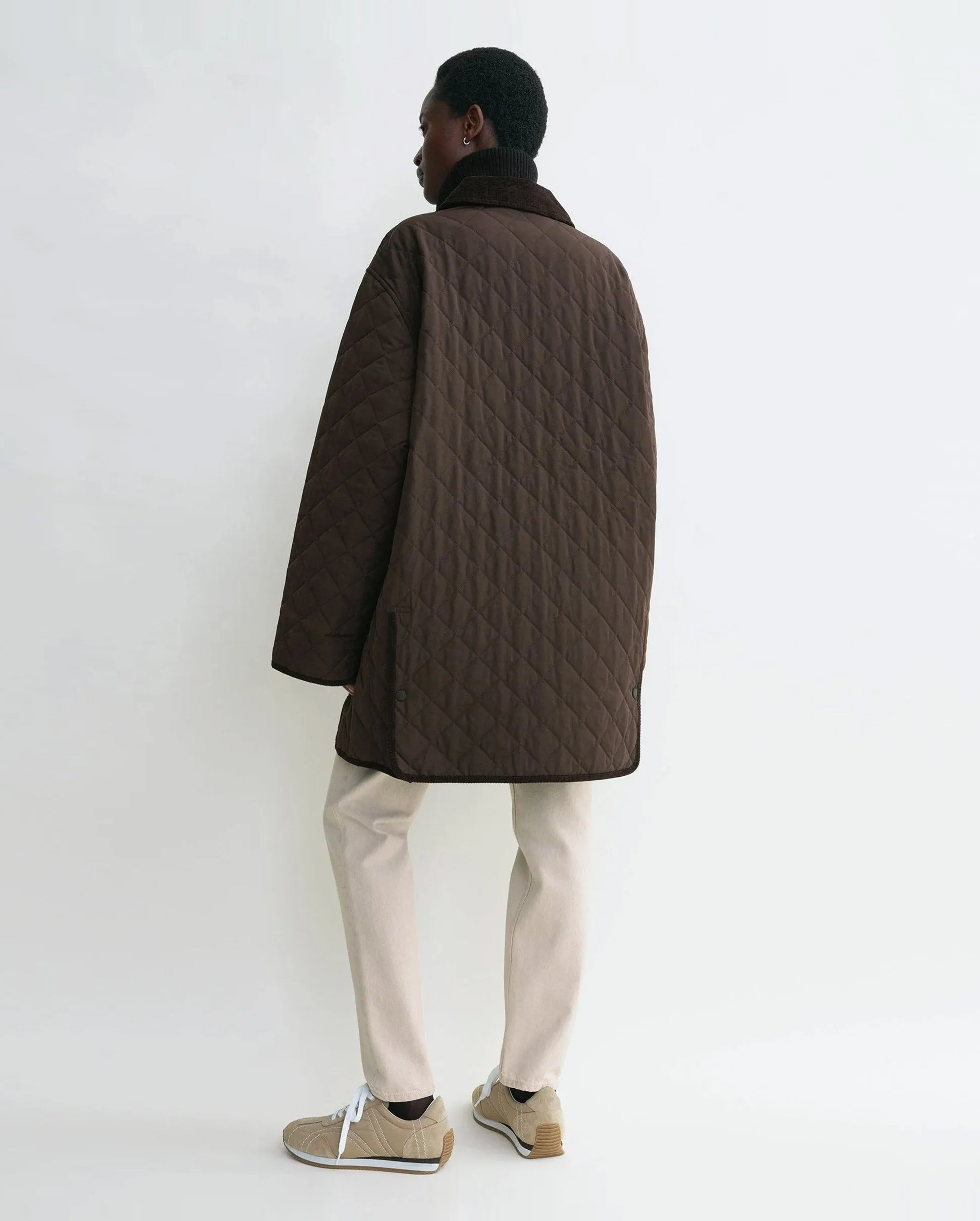 QUILTED BARN JACKET / ESPRESSO