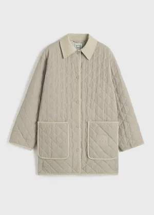 Quilted barn jacket stone