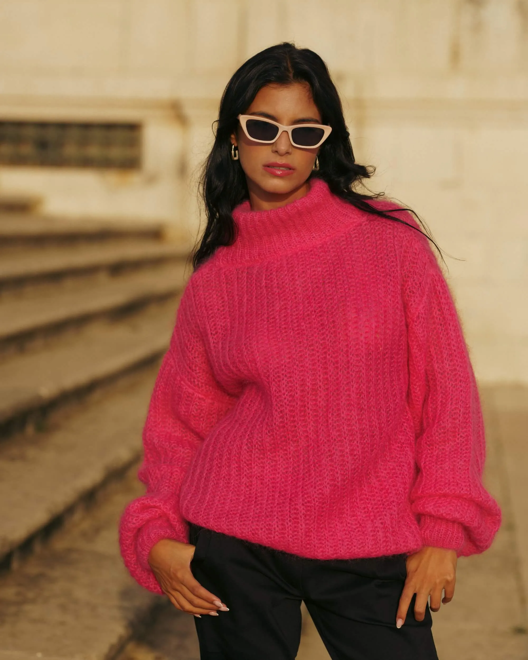 Robin Mohair Knit, Pink Lemonade