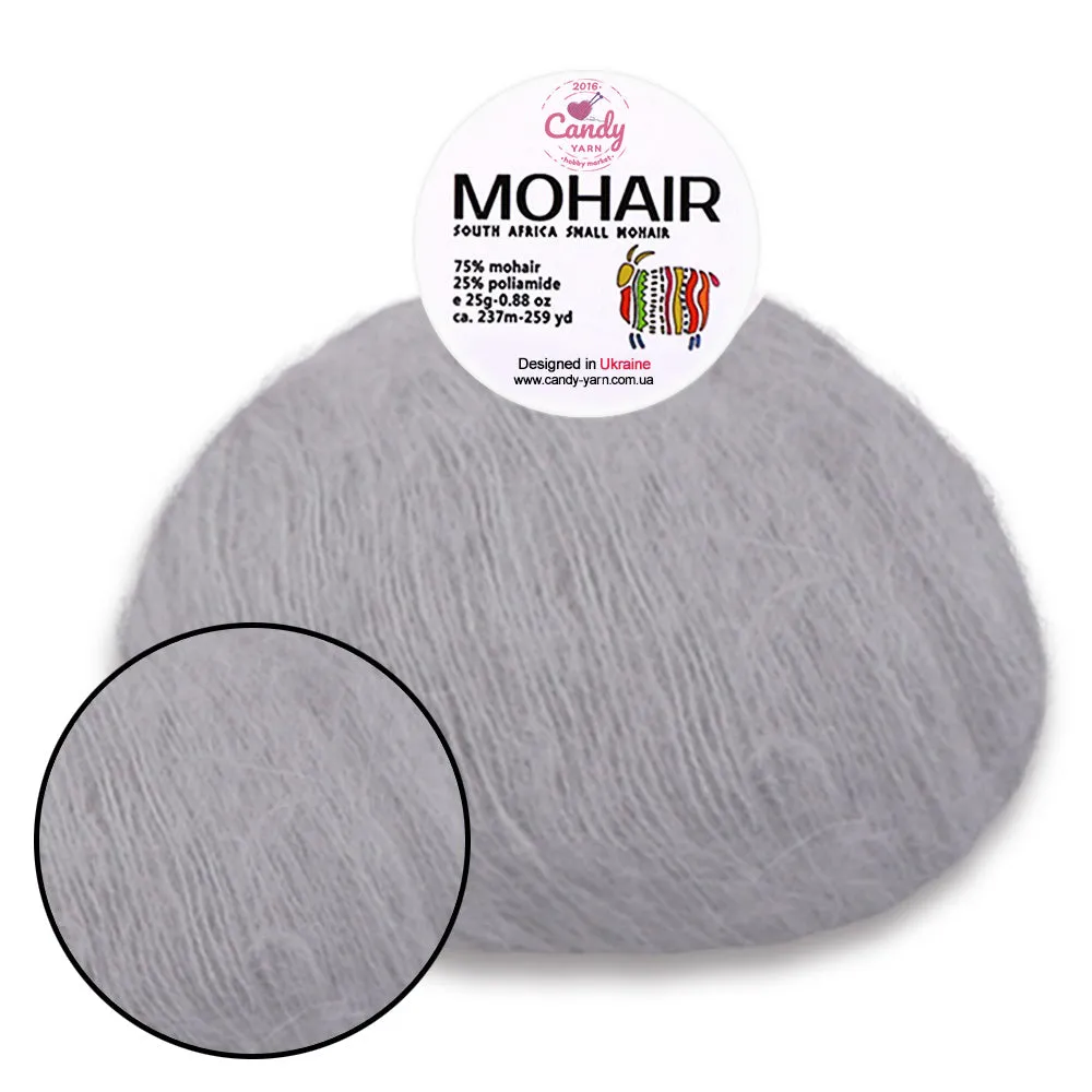 South African Small MOHAIR YARN, 10 Colors, 0.99 oz / 259 yards