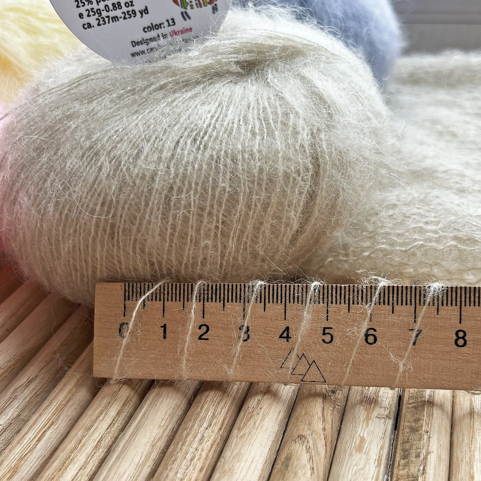 South African Small MOHAIR YARN, 10 Colors, 0.99 oz / 259 yards
