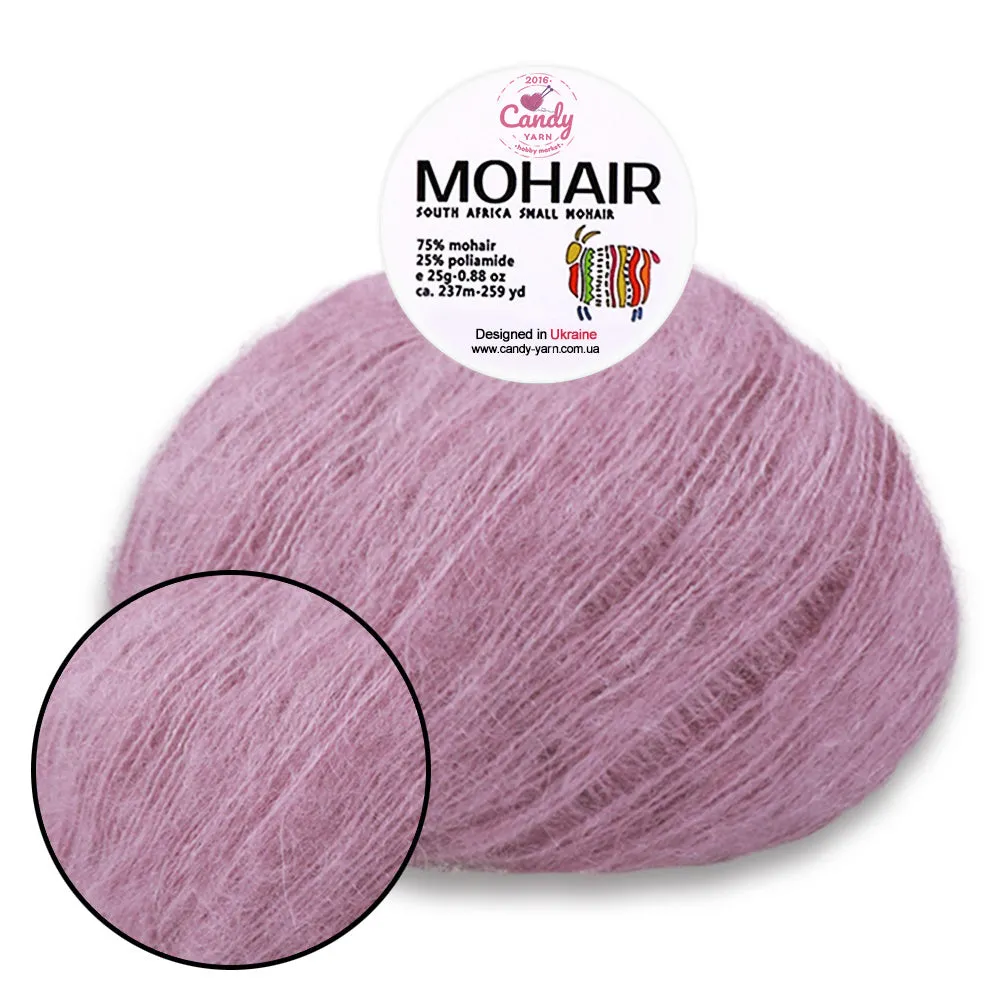 South African Small MOHAIR YARN, 10 Colors, 0.99 oz / 259 yards