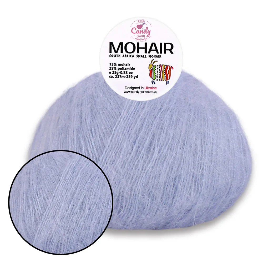 South African Small MOHAIR YARN, 10 Colors, 0.99 oz / 259 yards