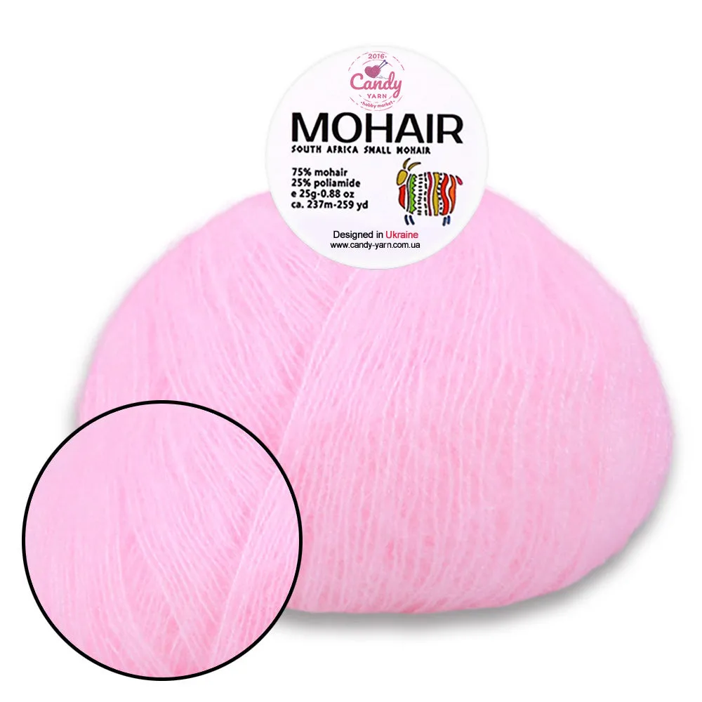 South African Small MOHAIR YARN, 10 Colors, 0.99 oz / 259 yards