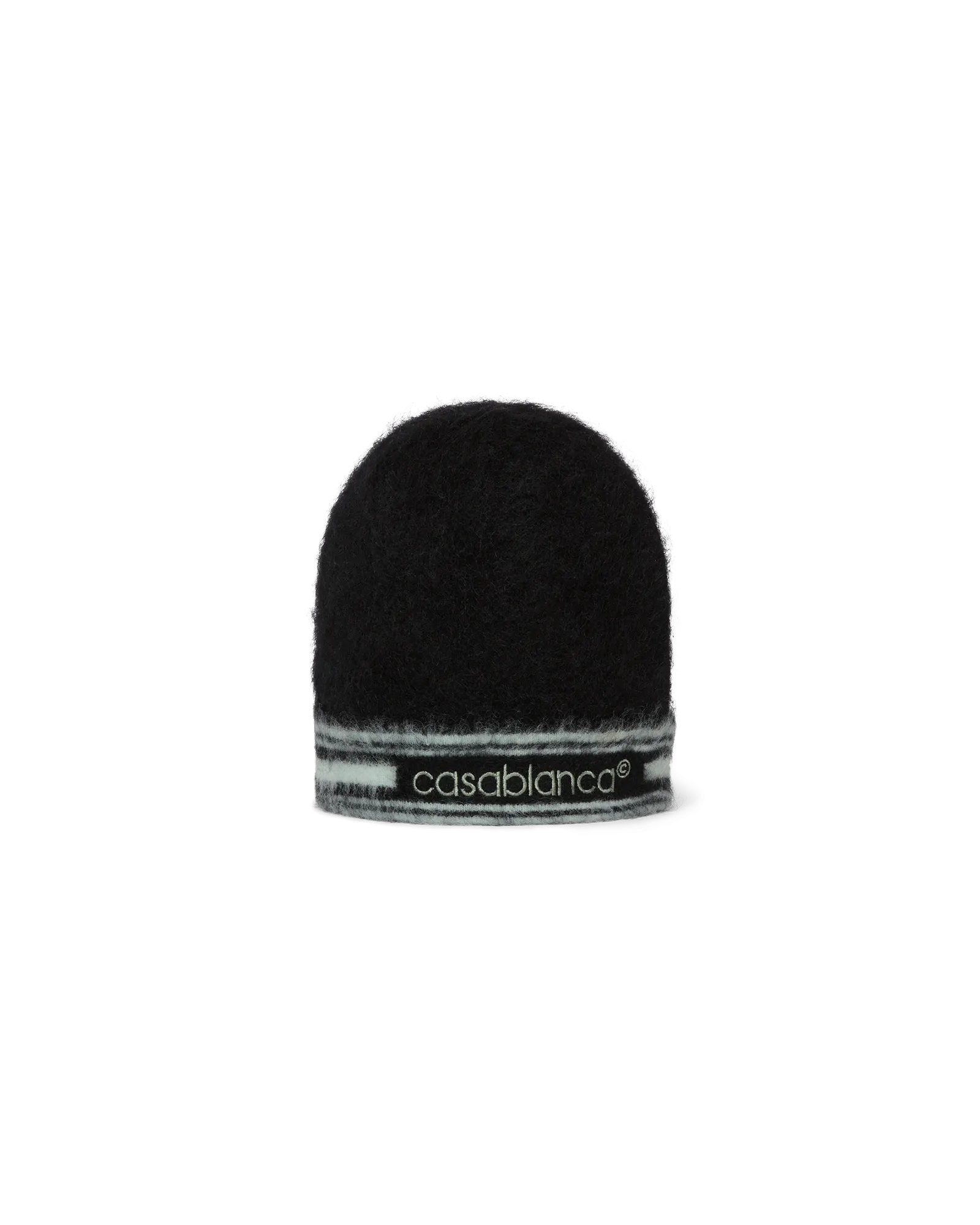 Stripe Mohair Beanie