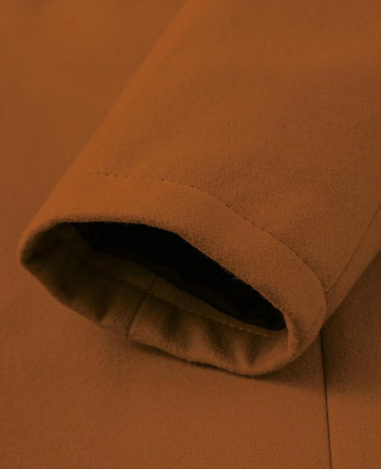ThCreasa Mens Wool Blend Trench Coat Single Breasted Notch Lapel Walker Mid-Length Classic Pea Top Coat