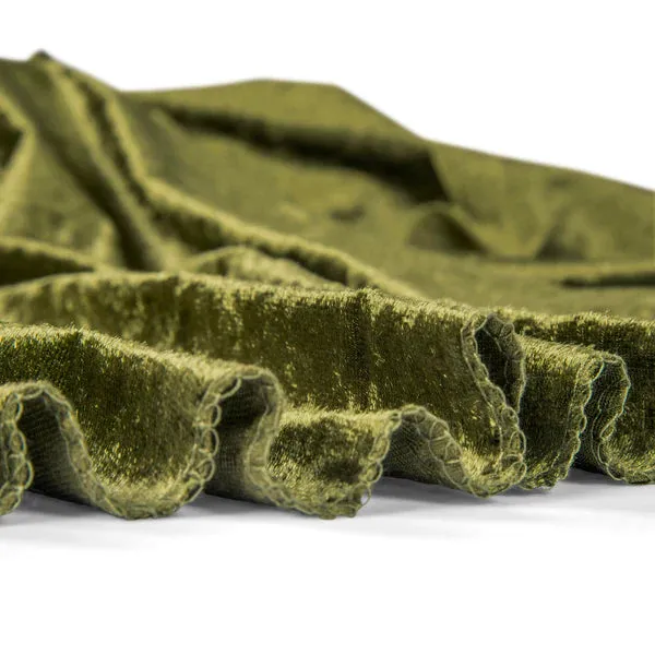 Velvet 20"x20" Linen Napkin - Olive Green
