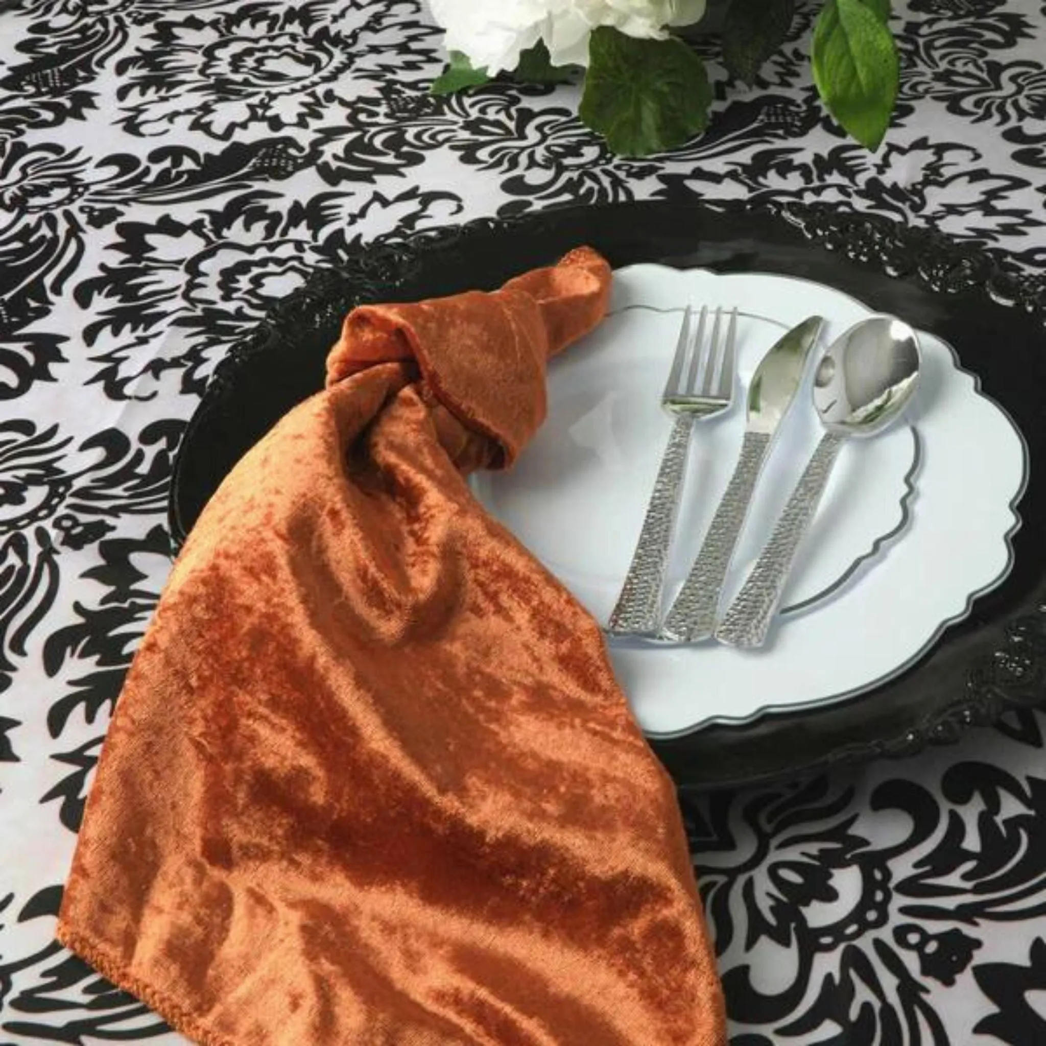 Velvet 20"x20" Linen Napkin - Terracotta