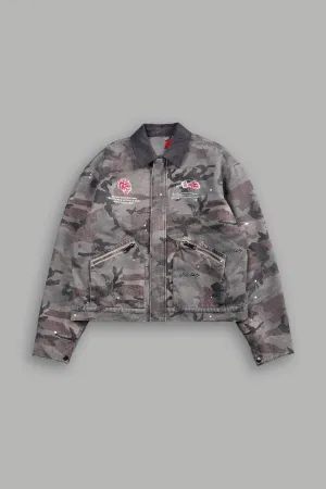 Wolves Among Roses Earl Jacket in Blooming Woodland Camo