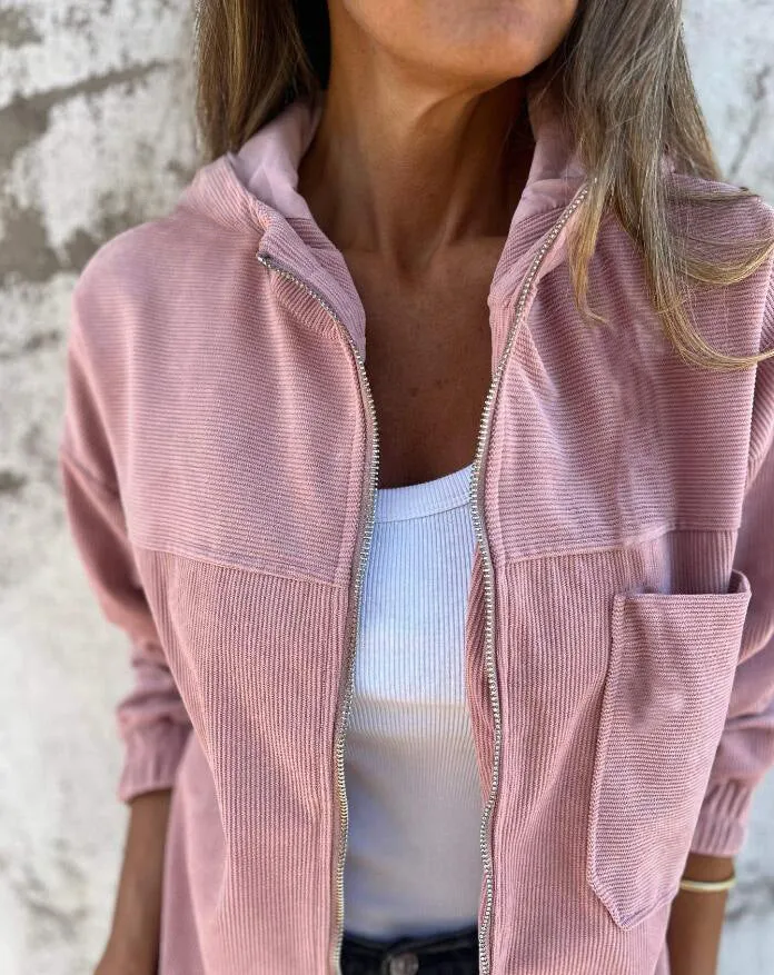 Women's Corduroy Hooded Jacket