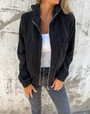 Women's Corduroy Hooded Jacket